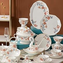 Tabletop Dinner Setskitchen Tableware Set,Ceramics Dinner Sets,58 Pieces High-Grade Bone China Dinnerware Set