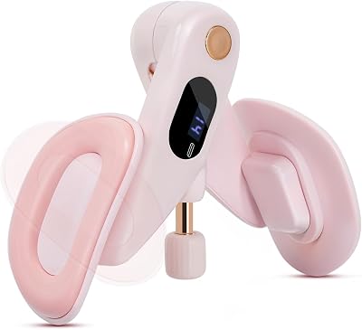 Welspo Thigh Master Adjustable Resistance Inner Thigh Exerciser, Kegel Exerciser, Pelvic Floor Trainer, Kegel Trainer for Postpartum Rehabilitation, 360 Rotating Panels, Digital Counter