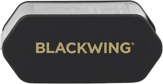 Blackwing Two-Step Long Point Pencil Sharpener, German Steel, Black
