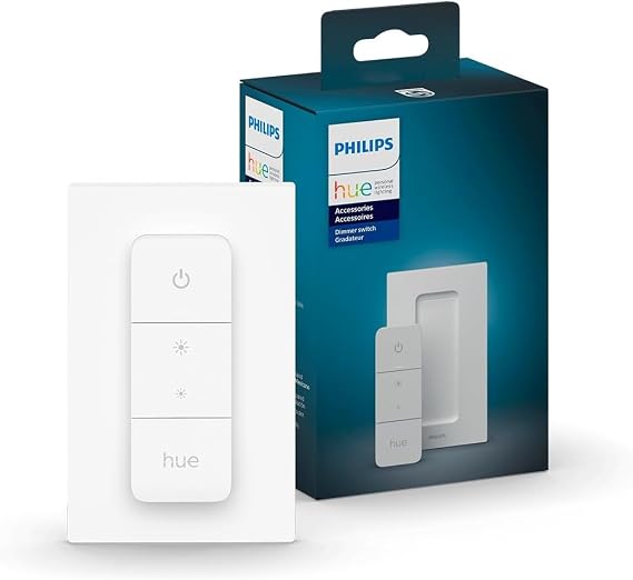 Philips Hue Smart Dimmer Switch Remote, 1-Pack, White