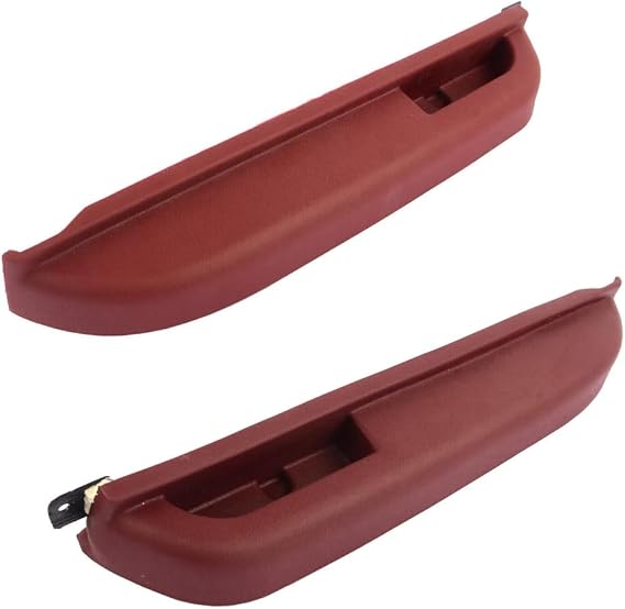New 2Pcs Front Door Armrest Red for 1990-1994 Chevy GMC C/K 1500 2500 3500 Replaces 15691217 15691218 (LH & RH)