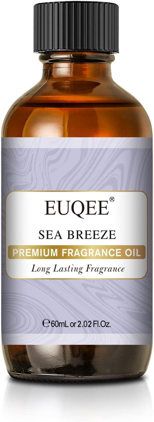 EUQEE Sea Breeze Fragrance Oil with Glass Dropper 2.02 Fl oz/ 60ML | Essential Oil Scented Oil for Diffuser, DIY Soap, Candle Making