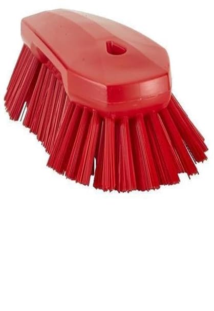 Vikan 38924 Scrub Brush, Polypropylene, Polyester Bristle, 10-15/64", Red