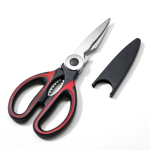 Kitchen Scissors Multi-Purpose Stainless Steel Scissors Chicken Cutting Scissors Fish Cleaning Scissors Multi-Purpose Practical Case