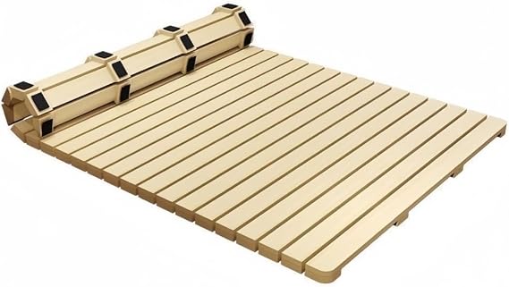 Foldable Roll-Solid Wood Bed Frame, Breathable Bed Plate, Pallet Bed Frame, Floor Bed Frame, Folding Ranked Skeleton Hard Bed Support Board for Bedrooms(74.8 * 35.4in)