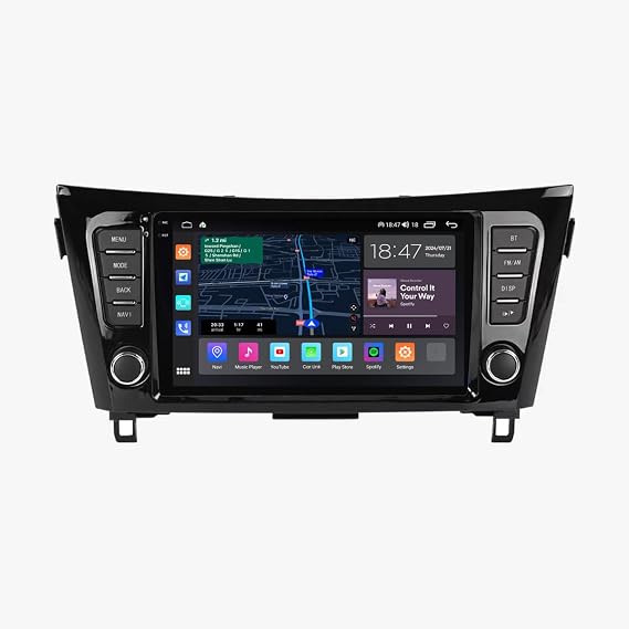 for Nissan Rogue 2014-2019 Radio Update Car Stereo Carplay & Android Auto 8-Core 4+64GB 9-Inches QLED Touch Screen Head Unit GPS with Qualcomm Bluetooth -Support 360Camera