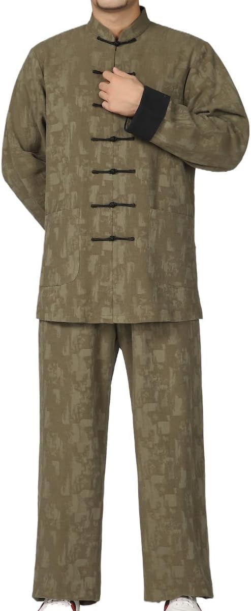 HEARTTOUCH Unisex Chinese Tang Suit Tai Chi Uniform Traditional Kung Fu Clothing Qi Gong Martial Art Shaolin Positive Costume