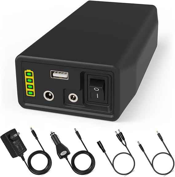 Talentcell 76.8Wh Portable Power Bank LF4100, 12.8V 6000mAh Multi Voltage Power Supply, DC 12V/9V & 5V USB Output for LED Strip, CCTV Camera, Mobile Devices
