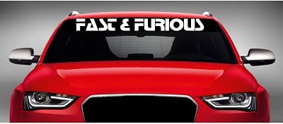 Noizy Graphics 40 x 4 Fast & Furious - JDM Car Windshield Sticker Truck Window Vinyl Decal Color: White