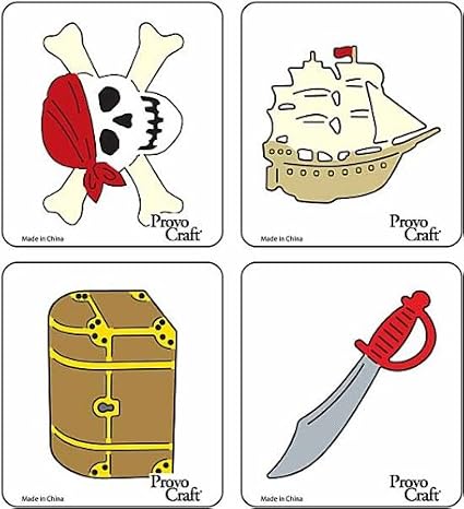 Provo Craft Cuttlekids Cutting Dies 4/Package, Pirate