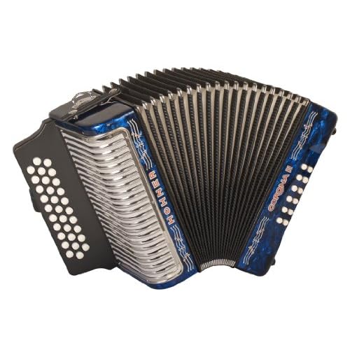 Hohner Corona II GCF Diatonic Accordion - Dark Blue