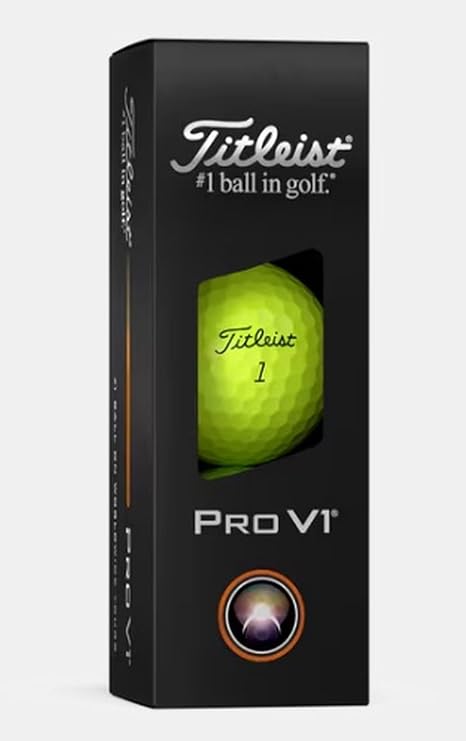 Titleist Pro V1 Golf Balls (Yellow, 3pk) 1 Sleeve 2025
