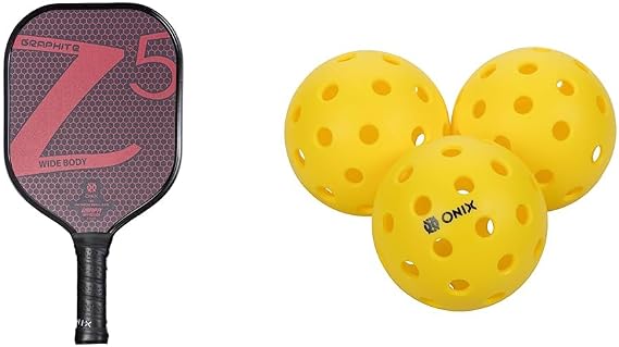 ONIX Graphite Z5 Graphite Carbon Fiber Pickleball Paddles with Cushion Comfort Pickleball Paddle Grip - USA Pickleball Approved