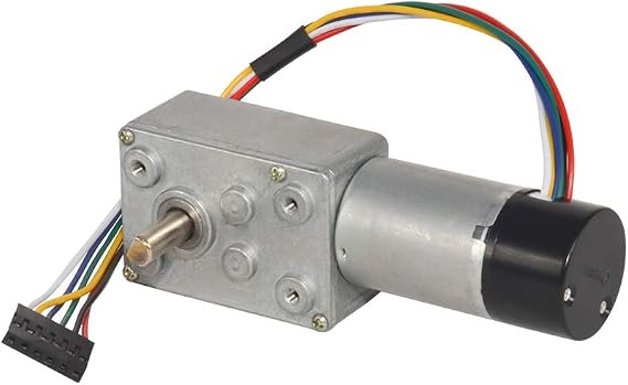 Hall Sensor Geared Small DC Gear Motor with 48 CPR Encoder 12V High Speed 110RPM