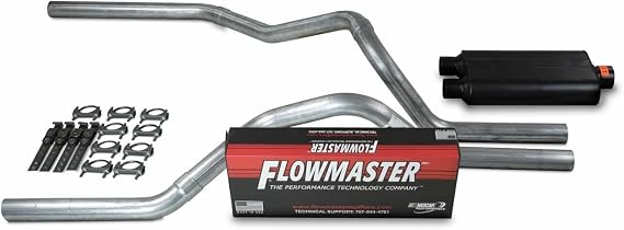 Truck Exhaust Kits - Shop Line dual exhaust system 2.5 AL pipe Flowmaster 50