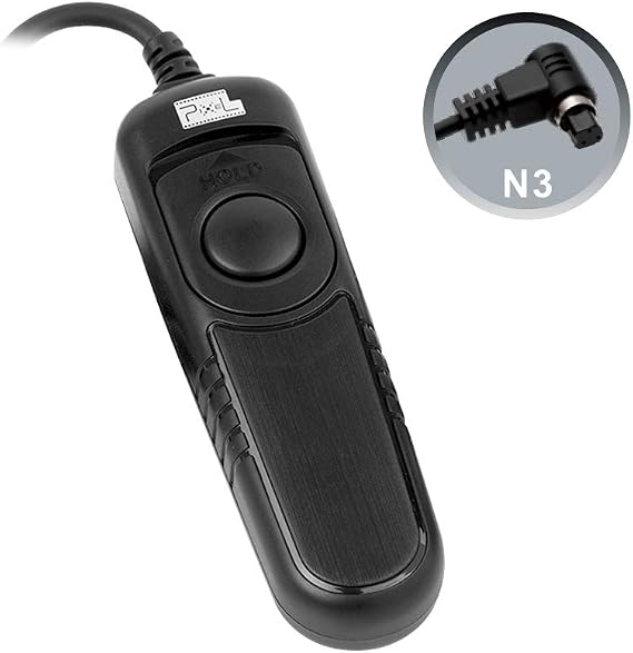 Pixel RC201 Remote Shutter Switch N3 Shutter Release Cable for Canon EOS Cameras with Screen Cleaning Cloth, Replaces Canon RS-80N3
