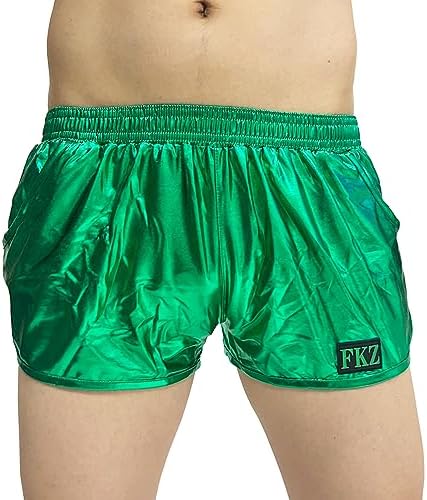 ZUYPSK Mens Boxer Shorts Underwear Holographic Metallic Low Rise Sport Loose Lounge Swim Trunks