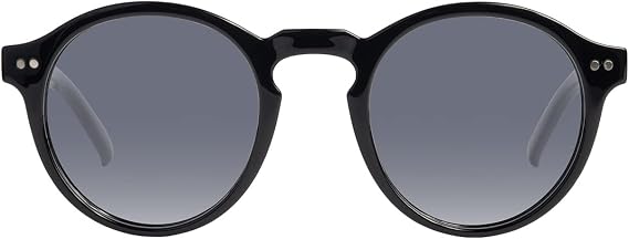Kolo Harrison Premium Italian Sunglasses, Classic Round Style, Black