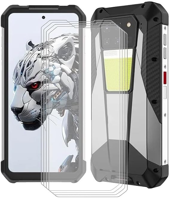 [4 Pack] for Unihertz 8849 Tank 3 Pro Screen Protector Tempered Galss, High Clear [9H Hardness] [Bubble Free] Tempered Glass Protective Film for Unihertz 8849 Tank 3 Pro (6.79 Inch)