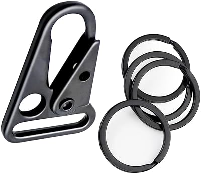 12 Pieces 1 Inch Enlarged Mouth Clip Sling Clasp Hook for Keychain Snap Hooks Outdoor Bag Backpack Tactical Carabiners