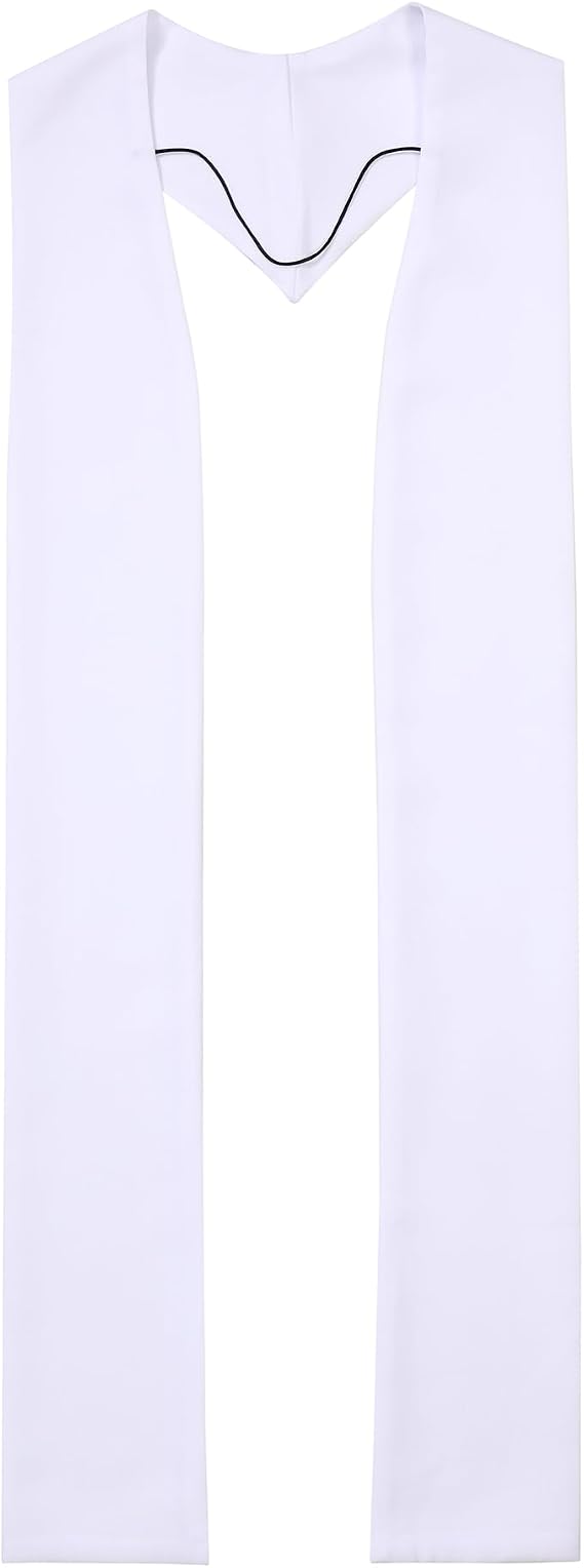 Unisex Overlay Plain Clergy Stole for Church Pastor Sash Mass Stole Wedding Stole Choir Stole 94"