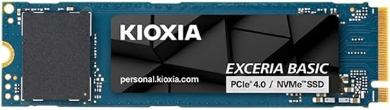 KIOXIA EXCERIA BASIC 2TB NVMe SSD – M.2 2280, PCIe Gen4 x4, 7300MB/s Okuma, 6800MB/s Yazma