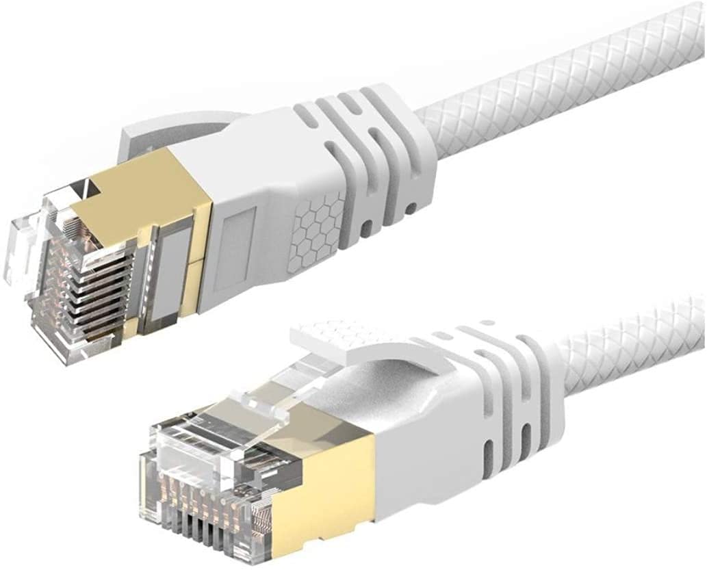 Reulin 12M Cat 7A Ultra Slim - Gigabit Ethernet Network LAN Cable Speed Up to 40Gbs-1000MHz Compatible with Cat5 Cat6 Cat7 Cat7A Switch Router Modem for High Speed Networks