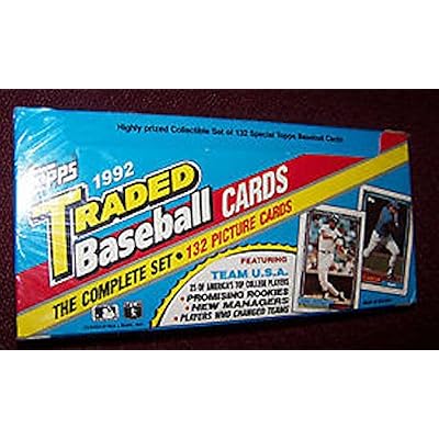 1992 Topps Traded Series Factory Sealed 132 Card Set. Featuring Nomar Garciaparras Rookie Card Plus Jason Giambi Usa Team, Brian Jordan, Sammy Sosa, Jason Varitek and Others!
