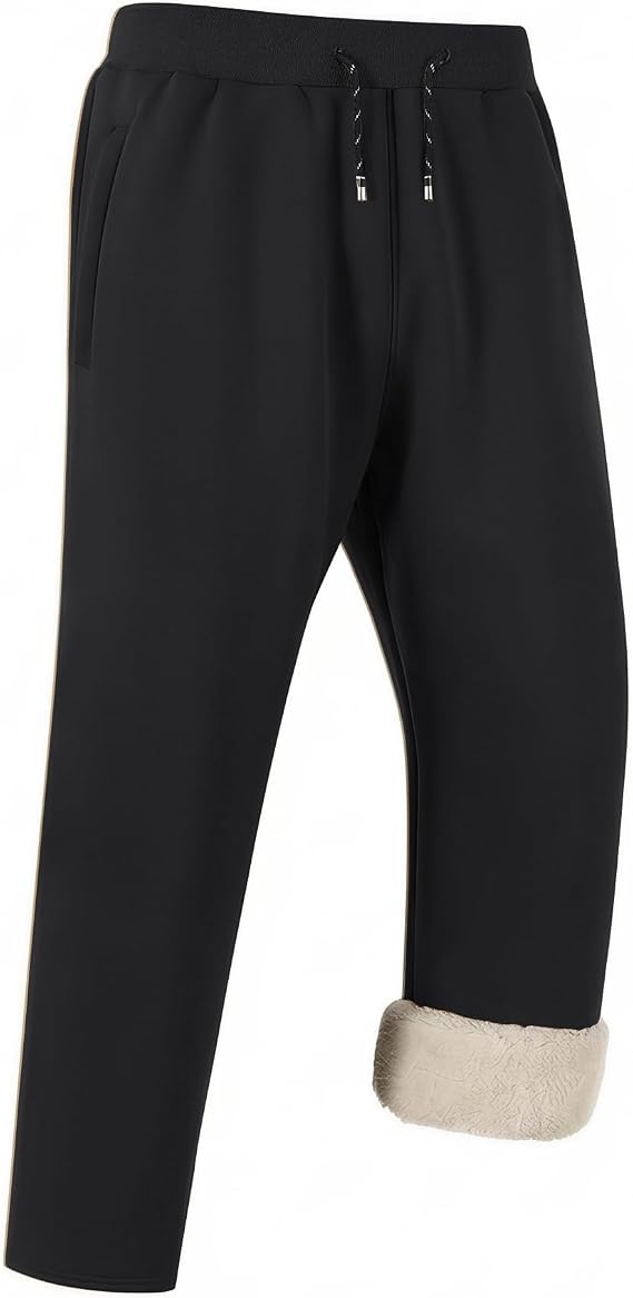 Gihuo Men's Fleece Lined Pants Sherpa Lined Sweatpants Active Joggers