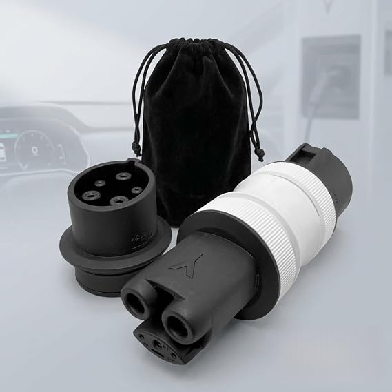 Tesla to J1772 Adapter and J1772 to NACS Adapter Kit (2-Pack), 48A Max EV Charging Accessories, Compatible with BMW i3, Tesla Wall Connectors and Level 1/2 Charging Stations