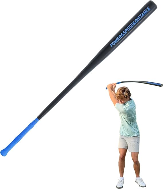 Golf Swing Trainer Aid for Power & Driving Distance | Flexible Weighted Golf Training Aid Improves Balance, Strength, Tempo, Rhythm & Lag Golf Warmup Practice Stick