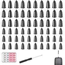 61 Pcs Tire Repair Nail Set, Vacuum Tire Mending Nail & Screwdriver Tool, Self-Tapping Tire Screws with Rubber Seal, Tire Screw Plug Repair Kit for Car, Motorcycle, Jeep, Tire Puncture Repair