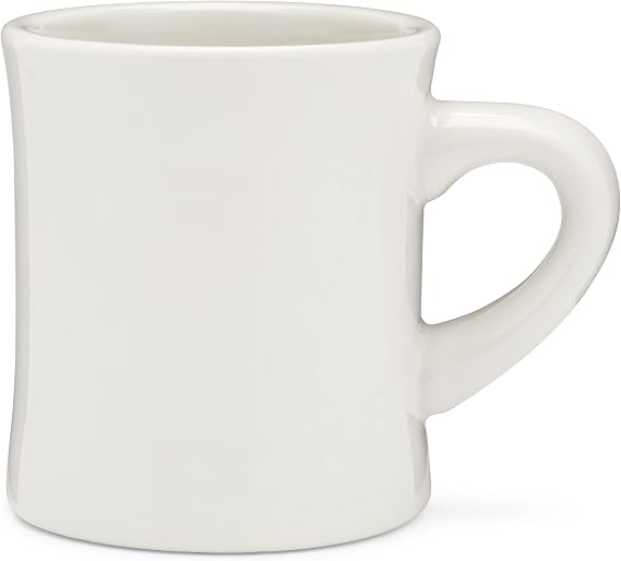COLETTI Diner Mug Heavy Coffee Mug, Retro Coffee Mug Sturdy & Heavy Diner Mug Nostalgia in Every Sip [Cream, 11 oz, Single]