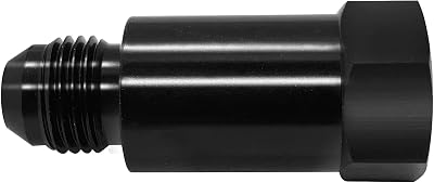 8AN Inline Roll Over Breather Valve Aluminum AN8 Female to AN-08 Male Flare Hose Line Fitting For Fuel Cell Tank Roll-Over Adapter Drag Race Car Black