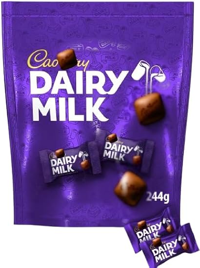 Smooth Milk Chocolate Dairy Milk Chunk Pouch 244g – Sharing Bag, Chocolate Treat & Gift