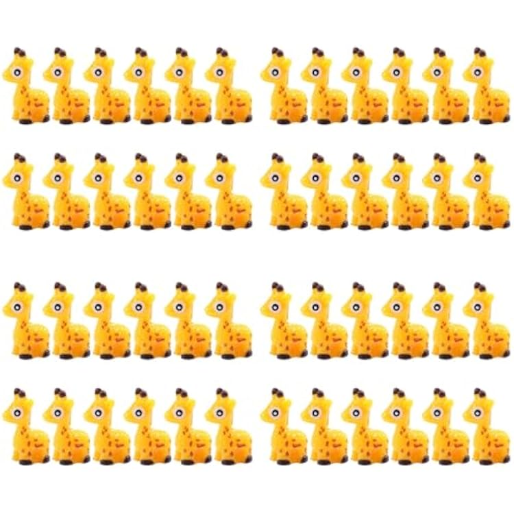 GANAZONO Miniature Deer Figurines Set 48 Pcs Resin Deer and Elk Decor for Fairy Garden Micro Landscape Indoor Outdoor Display
