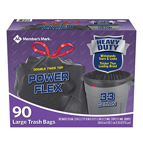 Members Mark Power-Guard Drawstring Bags - 33 gal. - 90 Count