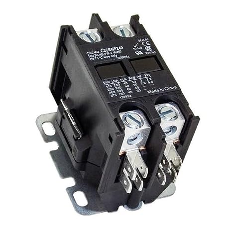 Compatible Replacement for Trane/American Standard CTR01333 - C25BNF240T 40A, 2P, 24V Definite Purpose Contactor