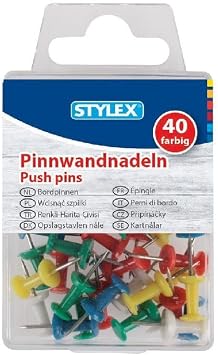 Stylex Coloured Push Pins - (Pack of 3)