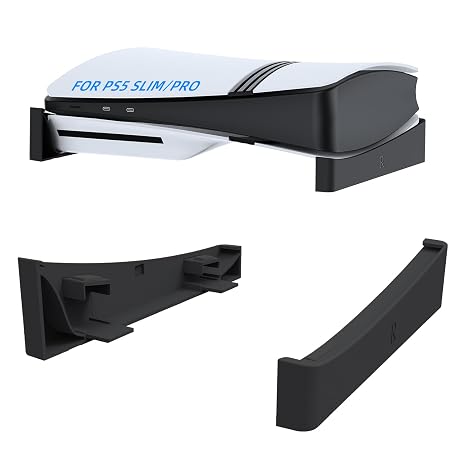 PS5 Pro Accessories Horizontal Stand,Base Stand Compatible with Playstation 5 Pro/Slim Disc & Digital Edition (Black)
