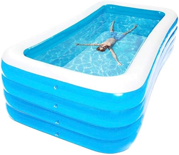 ZXD ZHEXUNDIAN Thickened Inflatable Swimming Pool for Family Outdoor Summer Water Games 1.5 1.8 2 2.6 3.05M (Color : 1.8M 4 Layers)