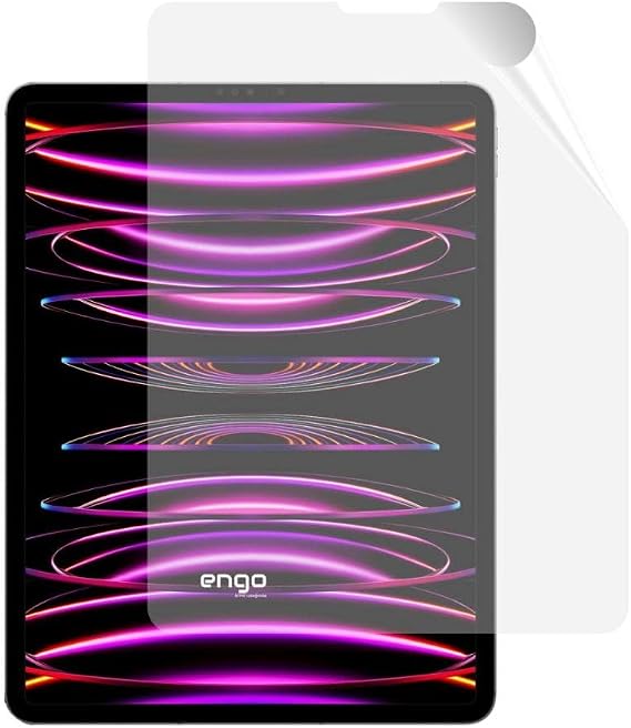 Engo Apple iPad Pro 12.9 İnç 6. Nesil İle Uyumlu Paperfeel Ekran Koruyucu Kağıt Hissi Veren Dokulu Mat Yüzey, Pencil Kullanımı, Not Alma Ve Çizim İçin