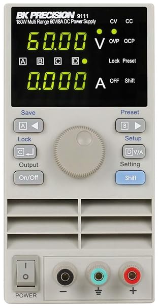 B&K Precision DC Power Supply,Digital,60V,8A,7 in. H