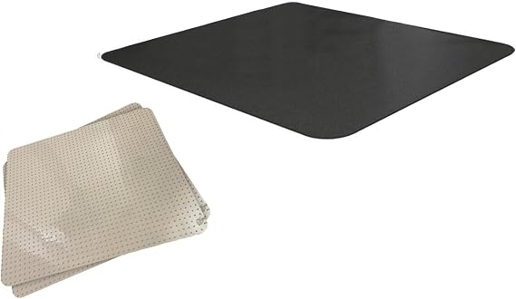 Under Dog Crate Mat, 48" x 48", Black with Resilia Counter Top Protector Pet Deterrent Tiles, Beige Color, 12 Inches x 12.75 Inches, 2 Pack
