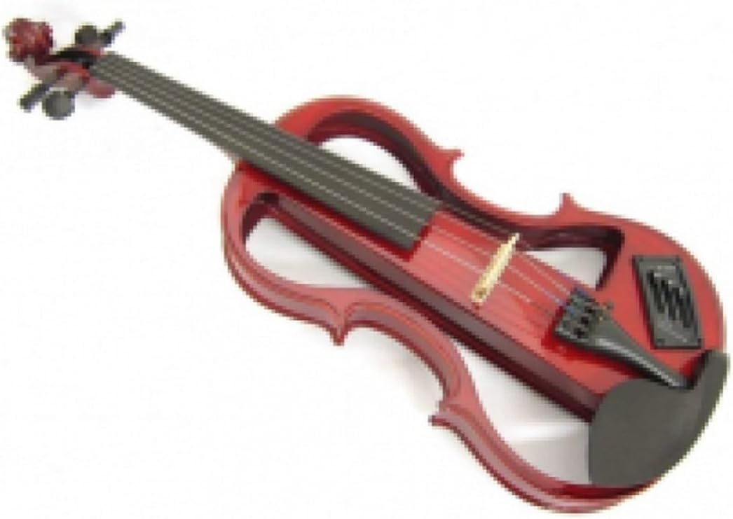 Silenzia EV-202 RD Electric Violin - Professional Electric Violin with Built-in Preamp and Headphone Output