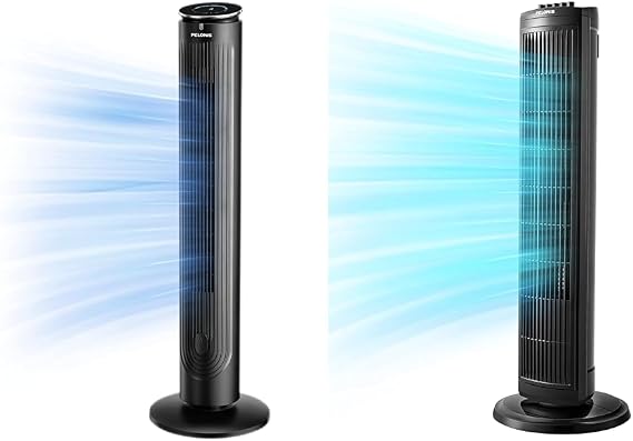 PELONIS 42 & 30 Oscillating Tower Fans with Aromatherapy Diffuser, Remote Control, Auto Timer