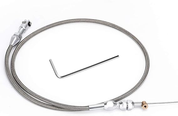 36" Stainless LS Swap Throttle Cable Kit Compatible with Chevy LS1 5.3L