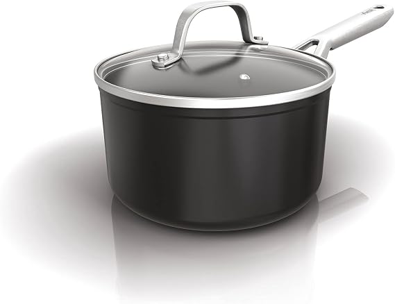 Ninja ZEROSTICK Essentials Cookware 16cm Saucepan with Lid, Black C10216UK