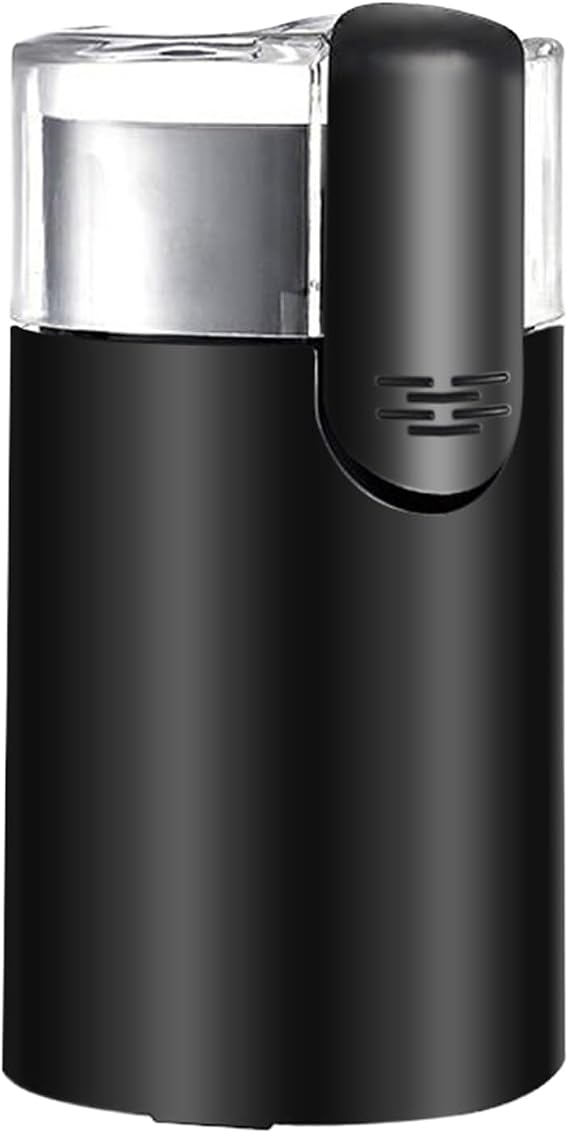 Coffee Grinder - Electric Mini Grinder - Stainless Steel Latte Mill with Brush - Beans, Food, Nuts, Kitchen, Home, Cafe, Travel