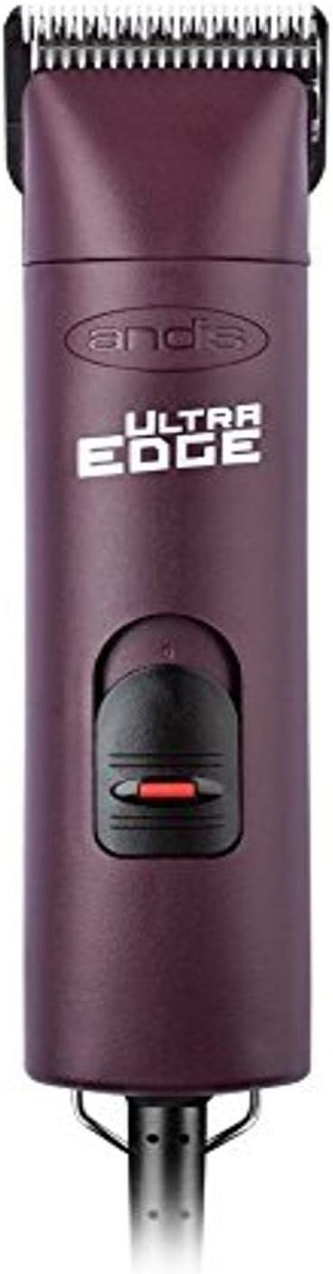 Andis 22685 Professional UltraEdge Super 2-Speed Detachable Blade Clipper Rotary Motor with Shatter-Proof Housing, Runs Calm & Silent, 14-Inch Cord - for All Coats & Breeds - 120 Volts, Burgundy